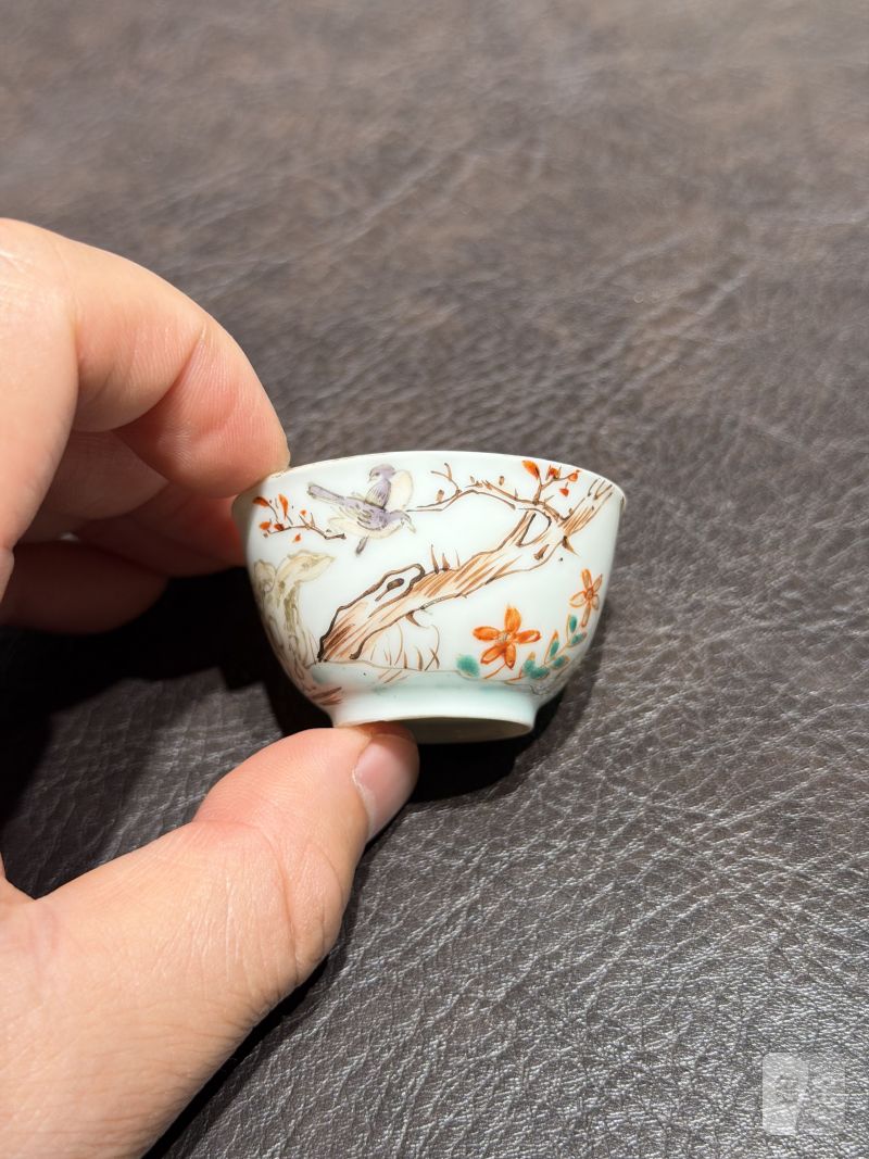清乾隆 粉彩花鸟纹茶具一套25件 - 图110